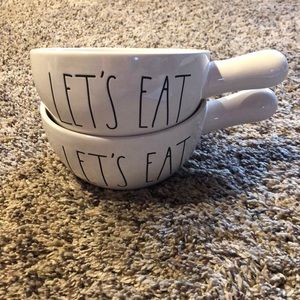 Rae Dunn Soup Bowls with Handles